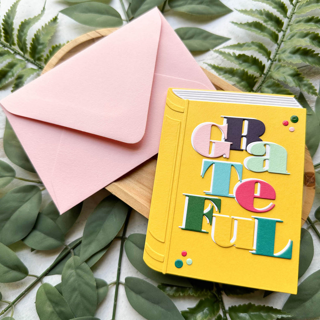 Yellow Grateful Books Card