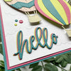 Hot Air Balloon Card Sentiment Closeup